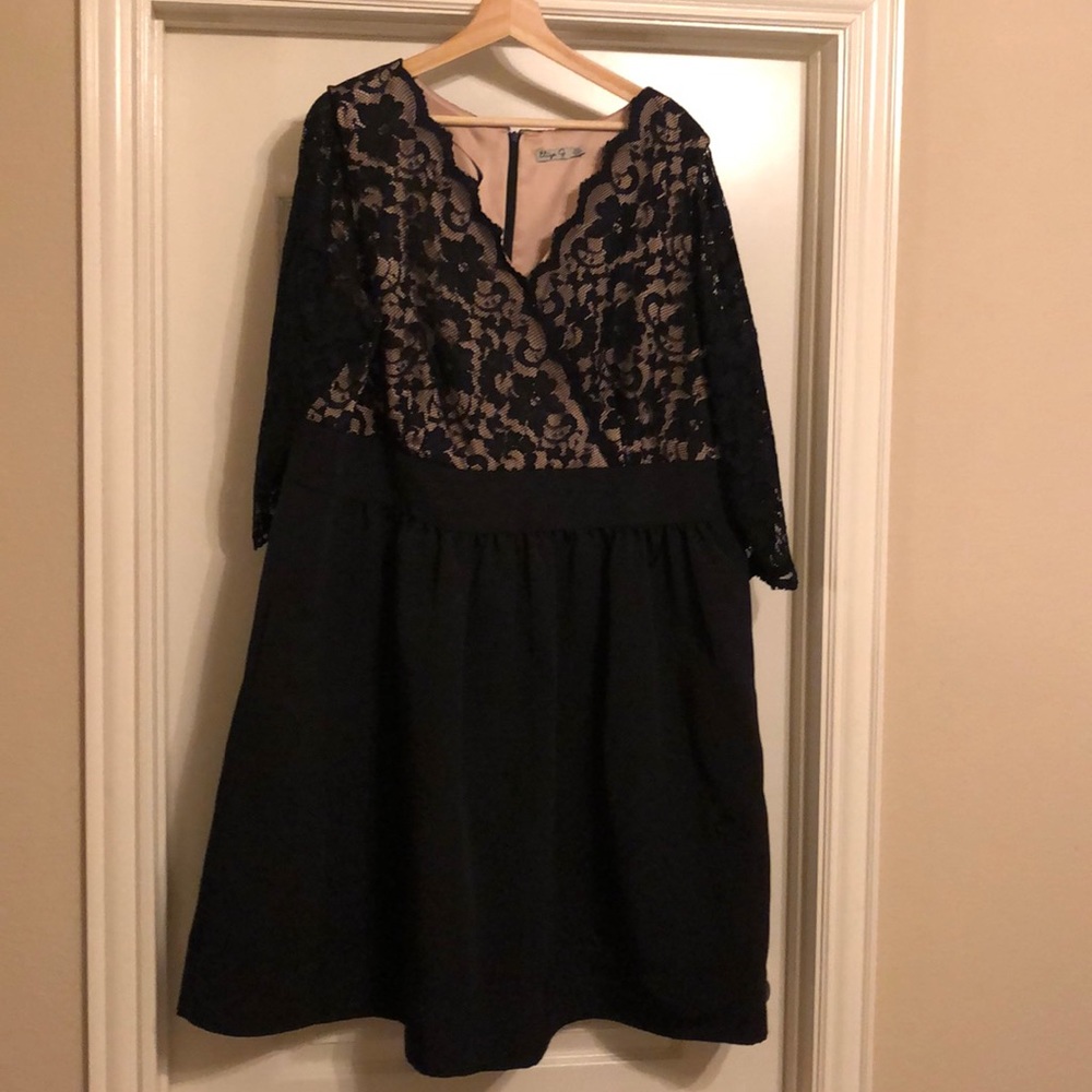 Eliza J - Lace & Faille Dress (Plus Size)
